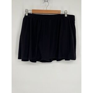 Sonnet Shores Womens Swimsuit Skirt Black Full Coverage Size 20W NWT Org $58